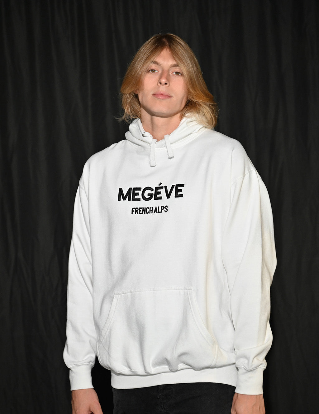 MEDAIGUAL White Hooded shops Sweater