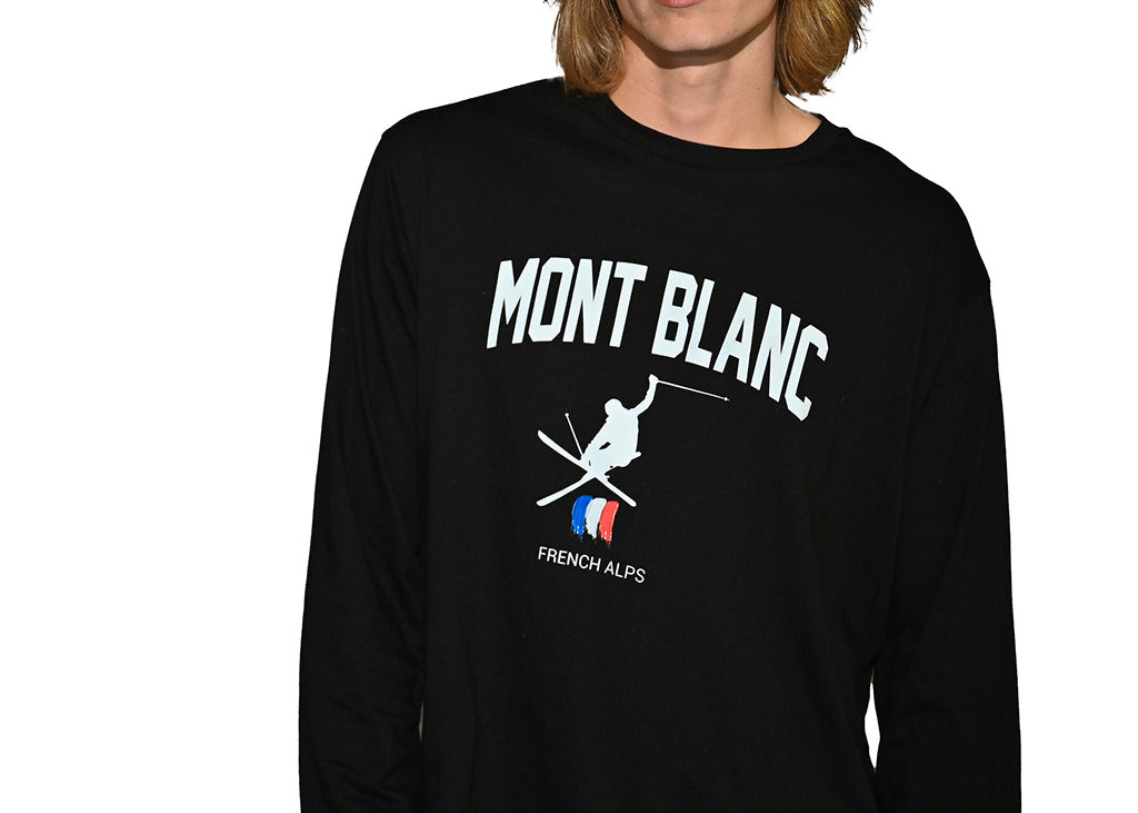 Mont Blanc Black cotton T-shirt