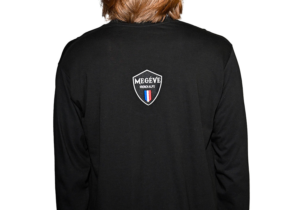 Megéve - Black Long Sleeve T-Shirt