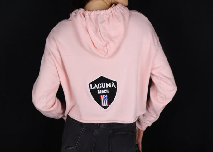 Laguna Beach - Pink Cropped Hoodie - Women