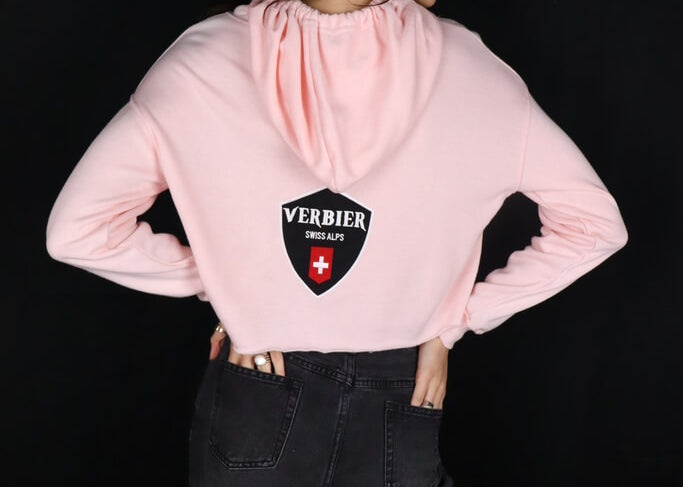 Verbier - Pink Cropped Hoodie - Women