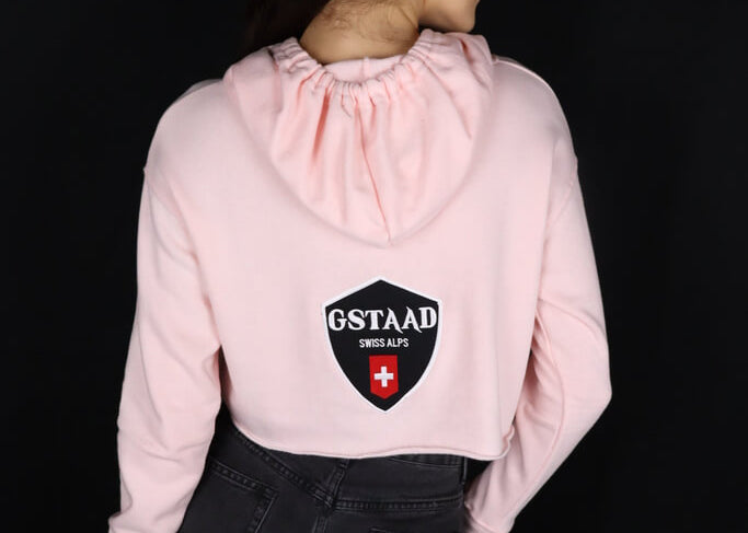 Gstaad - Pink Cropped Hoodie - Women