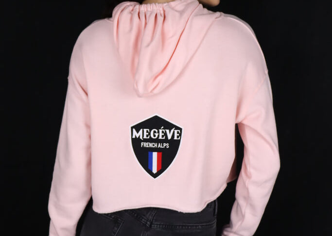 Megéve - Pink Cropped Hoodie - women