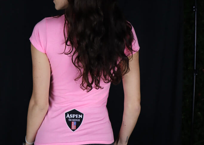 Aspen - Pink Short Sleeve T-Shirt - women