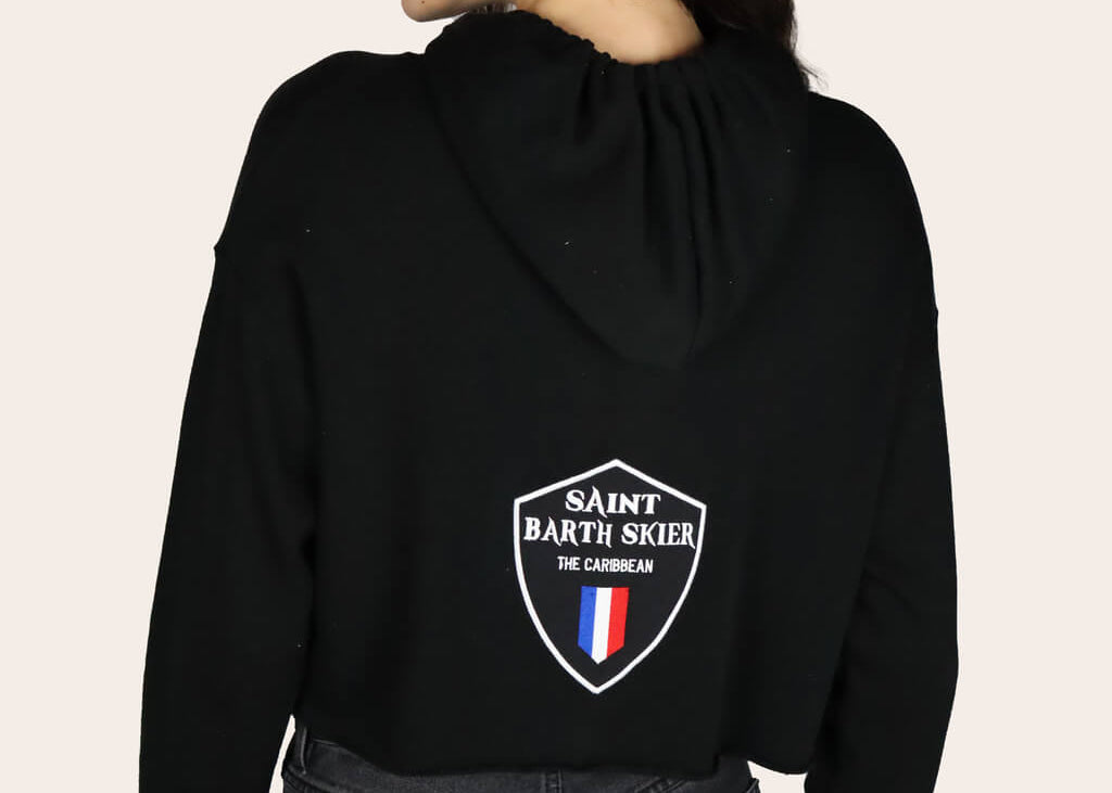 Saint Barth - Black Cropped Hoodie - Women